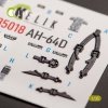KELIK K35018 AH-64D APACHE INTERIOR 3D DECALS FOR TAKOM KIT 1/35
